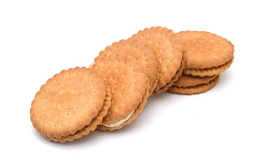 Sweet cookies isolated on a white background