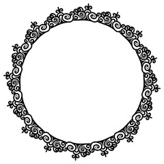 Classic vintage design with black circle frame. Perfect for photos, icons, logos, banners, greeting cards, websites, advertisements