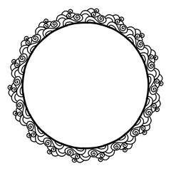 Classic vintage design with black circle frame. Perfect for photos, icons, logos, banners, greeting cards, websites, advertisements