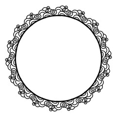 Classic vintage design with black circle frame. Perfect for photos, icons, logos, banners, greeting cards, websites, advertisements