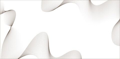 Vector Illustration of the gray pattern of lines abstract background.  Black stripes on a white background. Set of wavy lines. Multiple line waves. Creative line art.