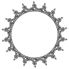 Classic vintage design with black circle frame. Perfect for photos, icons, logos, banners, greeting cards, websites, advertisements