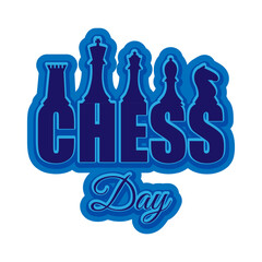 Vector illustration of International Chess Day social media feed template
