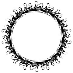 Classic vintage design with black circle frame. Perfect for photos, icons, logos, banners, greeting cards, websites, advertisements