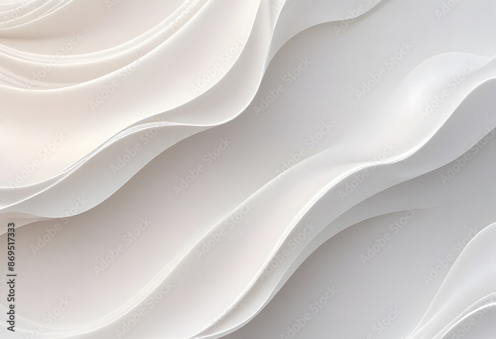Poster elegant and minimalist seamless white wave texture pattern background with mono color design concept