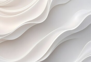 Obraz premium Elegant and minimalist seamless white wave texture pattern background with mono color design concept