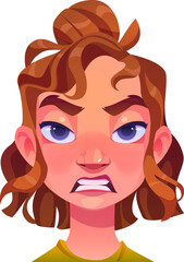 Angry Girl Face