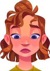 Disappointed Woman Head