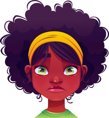 Sad African Girl Face