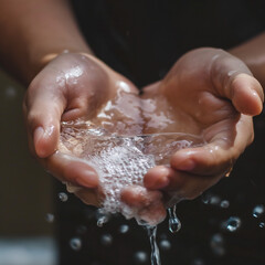 Hände gründlich mit Wasser reinigen