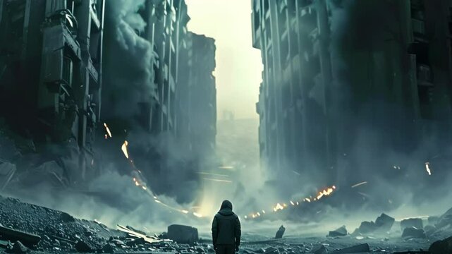 Lone Survivor in a Post-Apocalyptic City