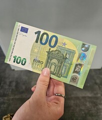 Money. Cash. Wealth. Euro. Cash back. Earn money. EURO money banknotes, detail photo of EUR. European Union currency