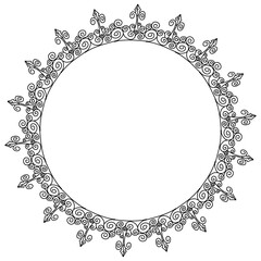 Classic vintage design with black circle frame. Perfect for photos, icons, logos, banners, greeting cards, websites, advertisements