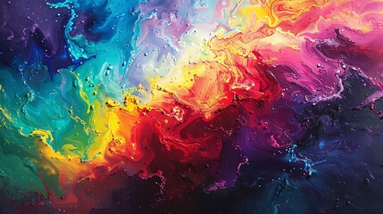 Spectrum of colors in rhythmic harmony, painting the canvas with its melodic vibrancy in a captivating HD image.