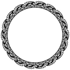 Classic vintage design with black circle frame. Perfect for photos, icons, logos, banners, greeting cards, websites, advertisements