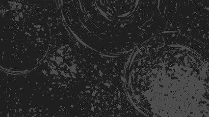 Vector Horizontal Dark Gray Grunge Background with Splashes and Scuffs