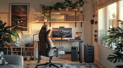 Cozy and Productive Gaming Room Setup for Streamers and Gamers
