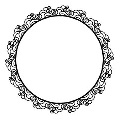 Classic vintage design with black circle frame. Perfect for photos, icons, logos, banners, greeting cards, websites, advertisements