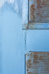 Blue Painted Wooden Wall Texture with Grunge and Vintage Design