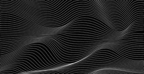 Futuristic Wave Lines Pattern Abstract Background. Technology. Vector Illustration