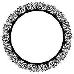 Classic vintage design with black circle frame. Perfect for photos, icons, logos, banners, greeting cards, websites, advertisements