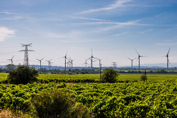 Parc d'éoliennes en Occitanie