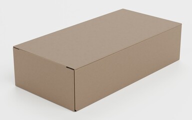 Realistic 3D Render of Paper Box