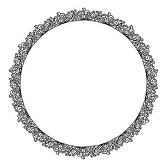 Classic vintage design with black circle frame. Perfect for photos, icons, logos, banners, greeting cards, websites, advertisements