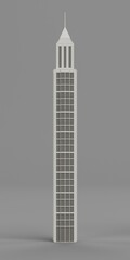 Realistic 3D Render of Paper Skyscraper
