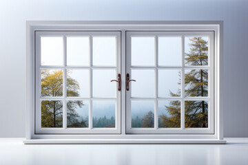 Large window with forest view
