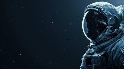 An advanced science services banner featuring a hightech space exploration program with virtual reality astronaut training and automated spacecraft