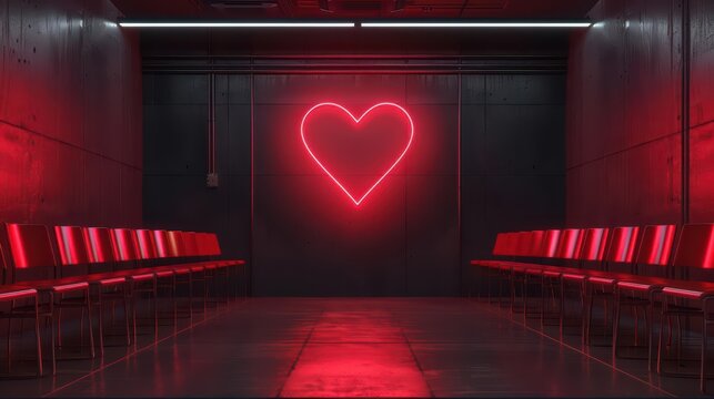 An innovative love services banner featuring a hightech event space for AIorganized speed dating and compatibility analysis, high tech, with copy space above the event space