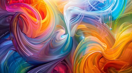 Swirls of color dance across the canvas, as liquid joy flows freely, creating a kaleidoscope of vibrant hues that stir the imagination.