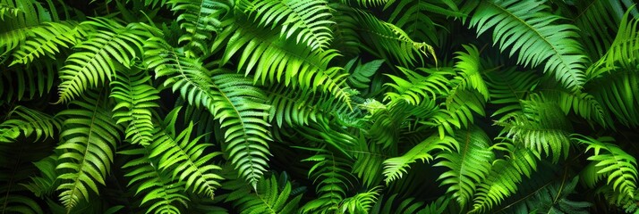 Fern Bush: Lush Tropical Foliage Plant Cascading in Garden - Nature's Ornamental Green Beauty