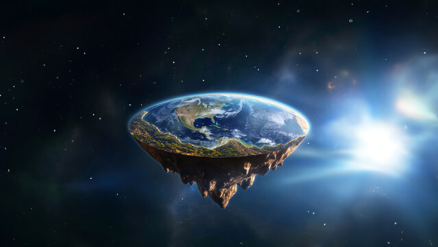 Die Vorstellung einer flachen Erde oder Erdscheibe im Universum. Mythologie und Verschw&ouml;rungstheorie