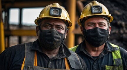 Coal mining workers