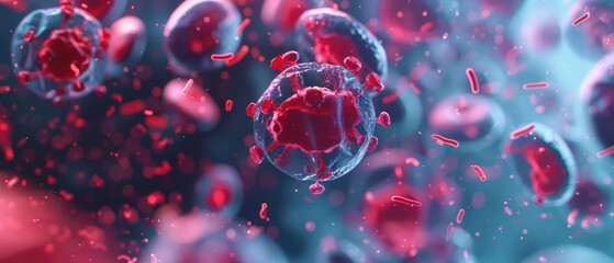 Nanobots navigate through a patients bloodstream, repairing damaged tissues and delivering targeted treatments, showcasing a revolution in healthcare, with copy space