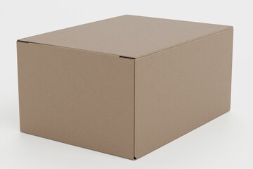Realistic 3D Render of Paper Box