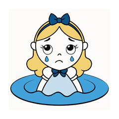 wonderland alice vector illustration