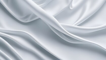 Fototapeta premium The gray satin texture is a white silver fabric silk panorama background with beautiful soft blur pattern natural. White abstract background with waves. abstract White wave business background, b