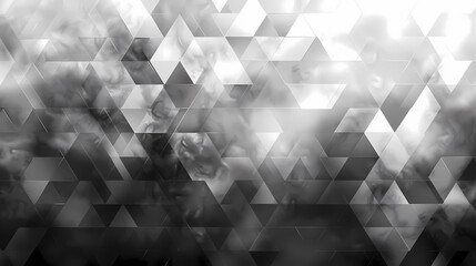 Abstract geometric pattern with triangular shapes and grayscale gradient effects