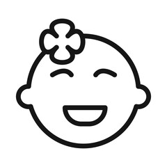baby dental icon Black line art vector