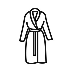 Bathrobe icon Black line art vector