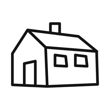 recommend clip art: barn farm icon Black line art vector