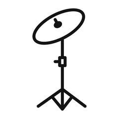 Cymbal icon Black line art vector