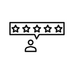 customer product rating icon Black line art vector