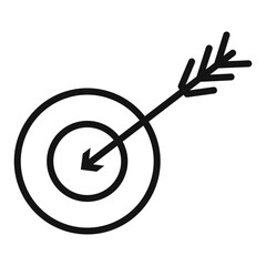 darts icon Black line art vector