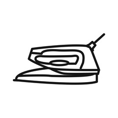 Electric Iron icon Black line art vector