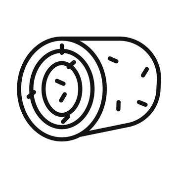 recommend clip art: Hay bale icon Black line art vector