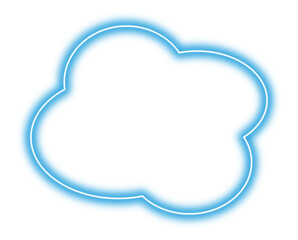 Cloud Neon Sign SVG